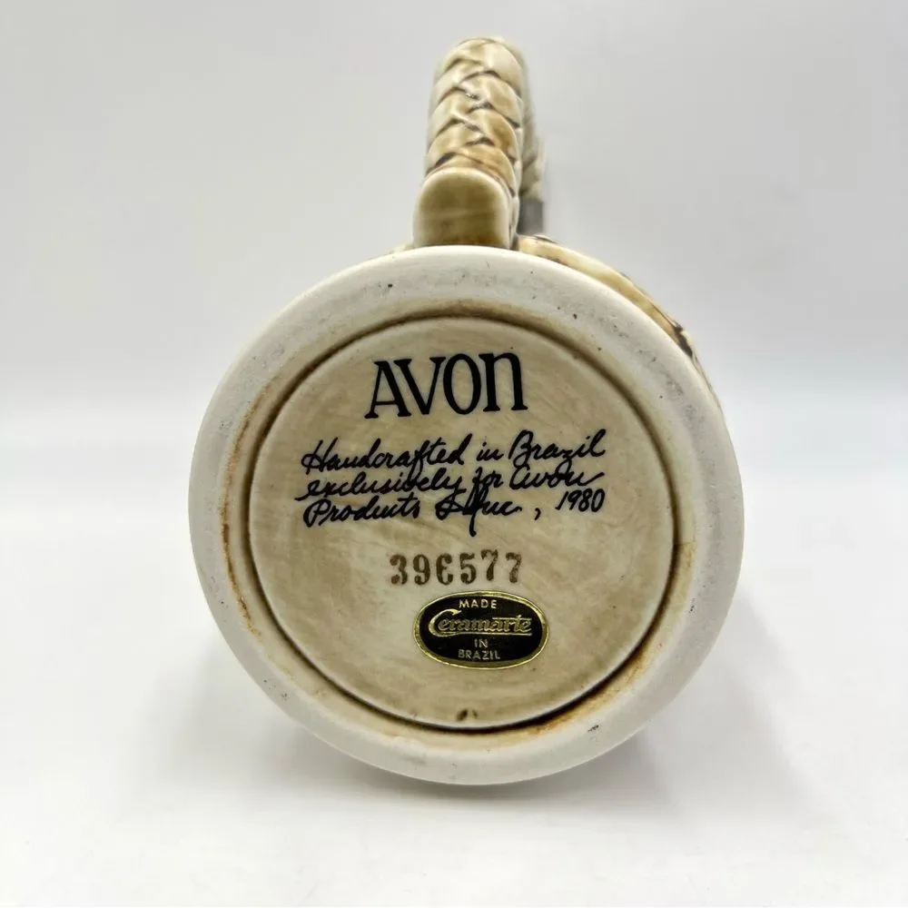 1980 Vintage‎ Avon Beer Stein Cowboy Roping Chuckwagon Cattle Drive Stage Coach